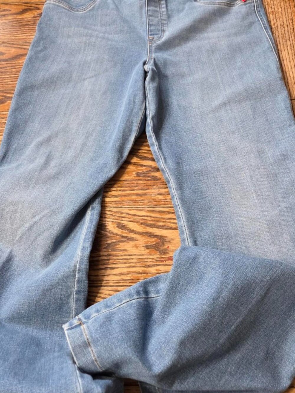 NWT SPANX Flare Jeans in Stonewashed Blue Size XLP - Picture 3 of 8